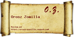 Orosz Zomilla névjegykártya